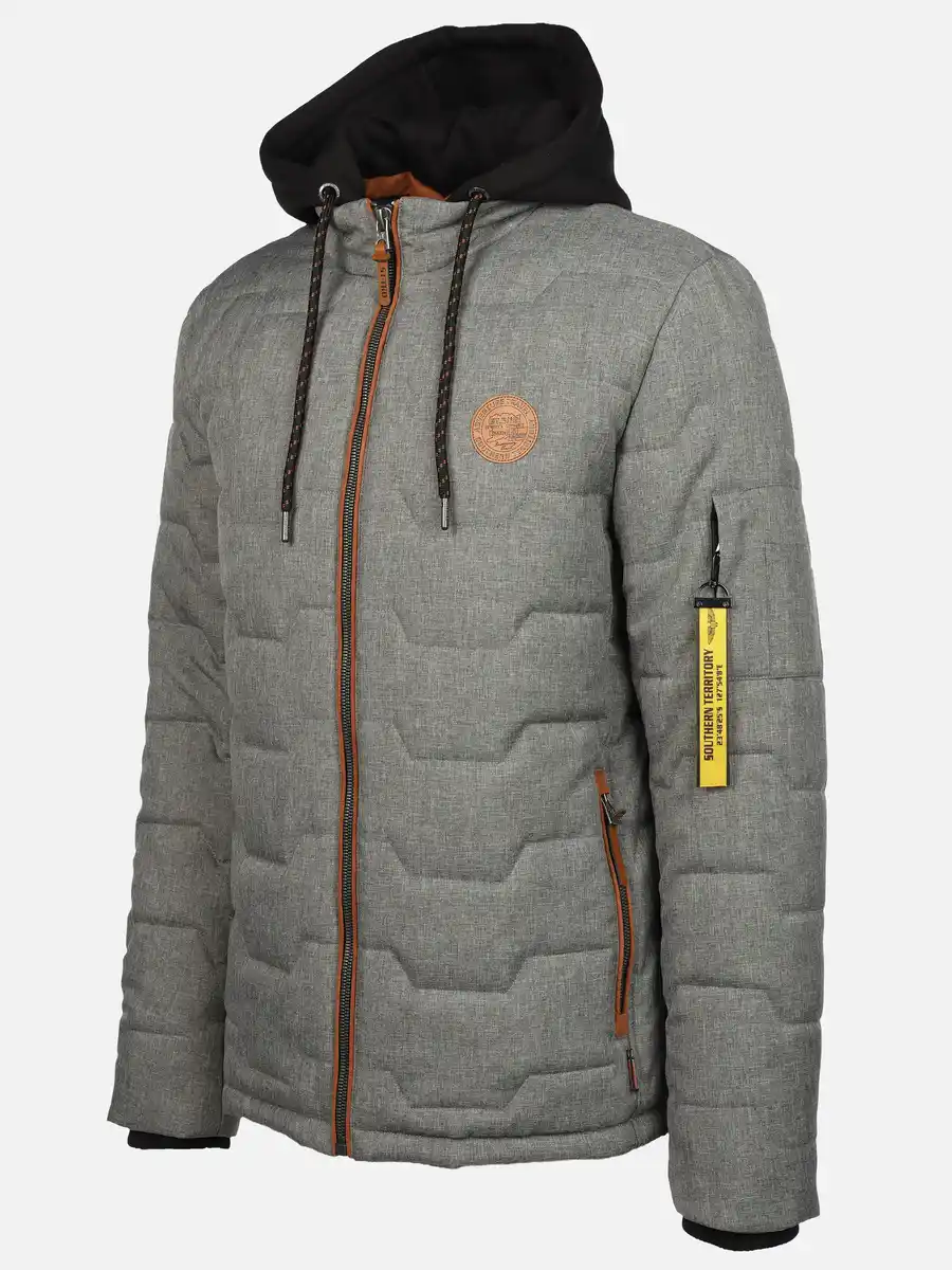 Bild 3 von Herren Steppjacke mit vielen Details Silber