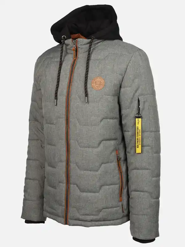 Bild 3 von Herren Steppjacke mit vielen Details Silber