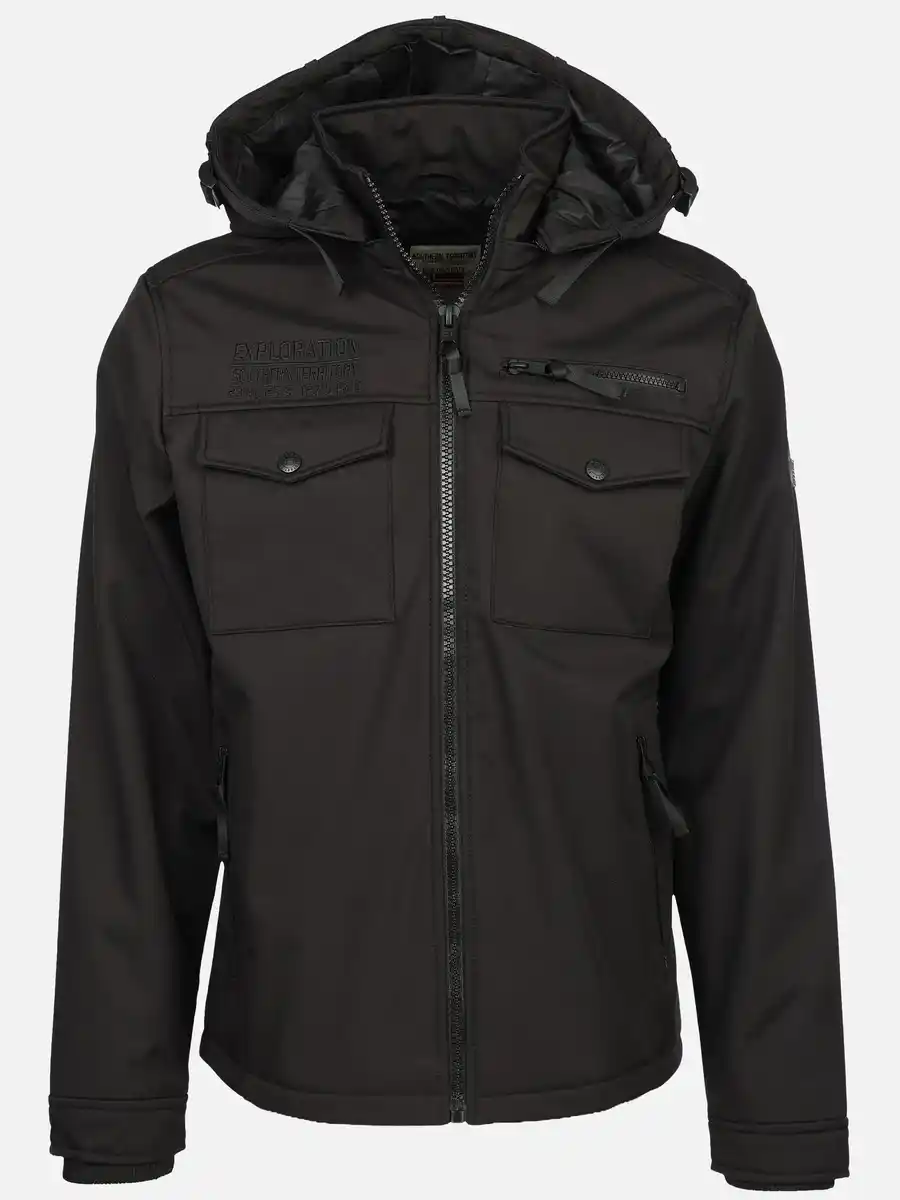 Bild 1 von Herren Softshelljacke mit Cargotaschen Schwarz