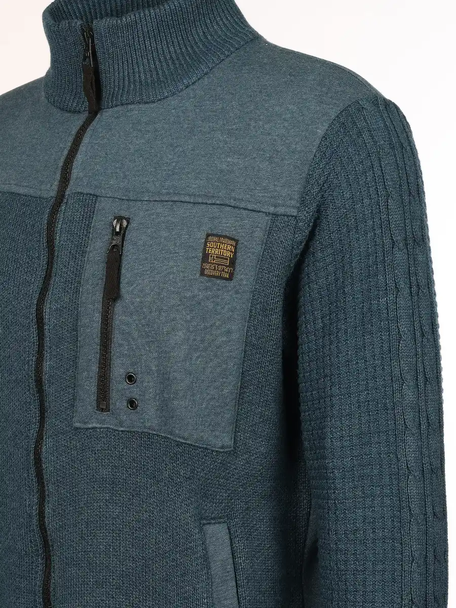 Bild 4 von Herren Sweatjacke mit Reißverschluss Blau