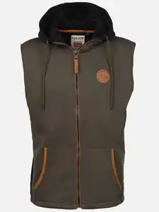Herren Sweatweste ohne Ärmel Oliv