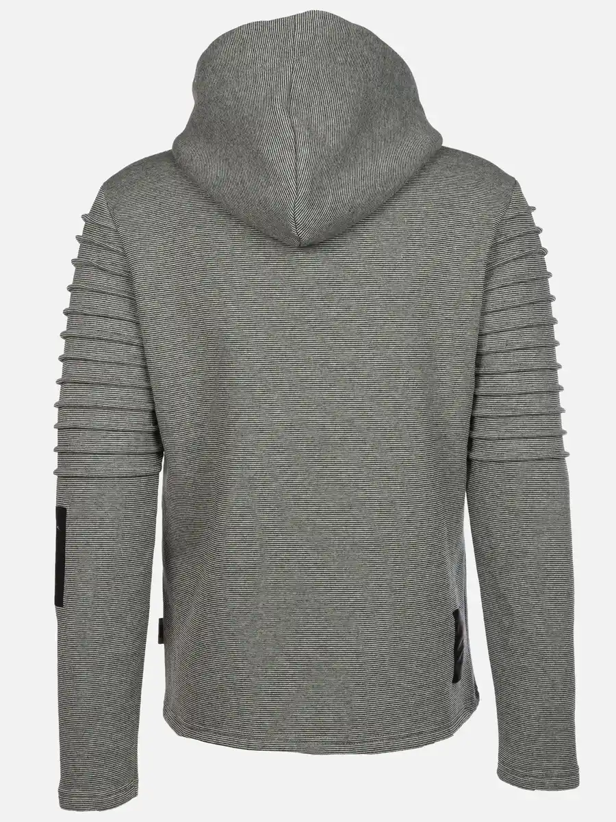 Bild 2 von Herren Bikersweatjacke mit Kapuze Grau