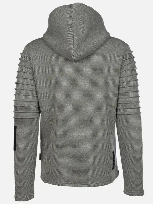 Bild 2 von Herren Bikersweatjacke mit Kapuze Grau
