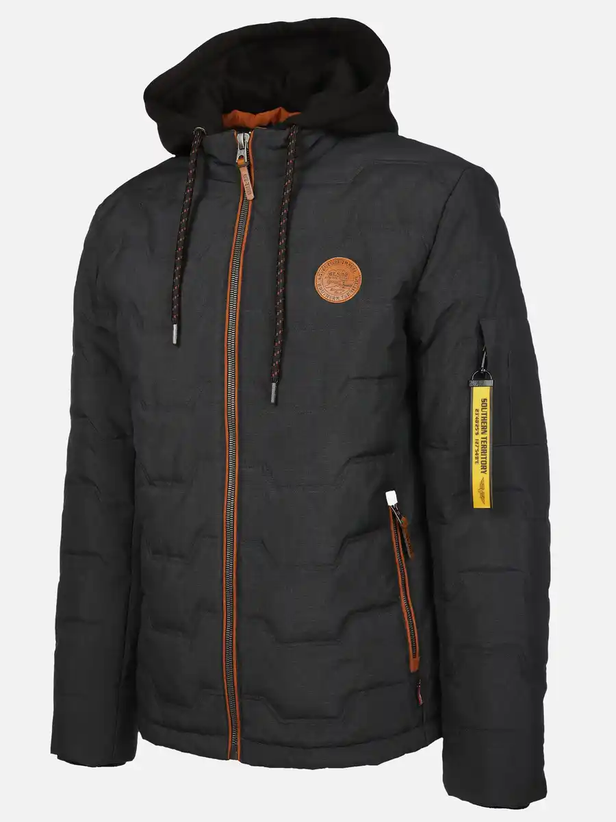 Bild 3 von Herren Steppjacke mit vielen Details Schwarz