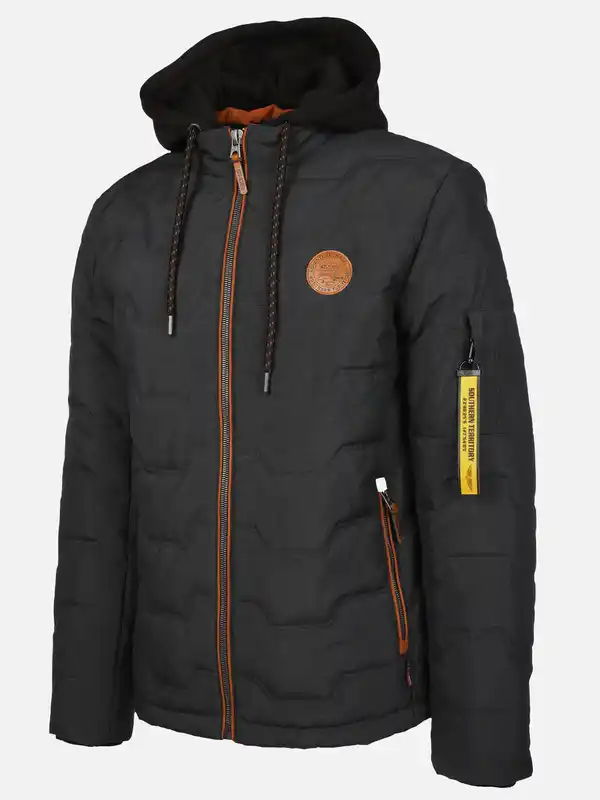 Bild 3 von Herren Steppjacke mit vielen Details Schwarz