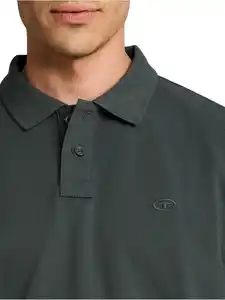 Herren Basic Langarm-Poloshirt Grün