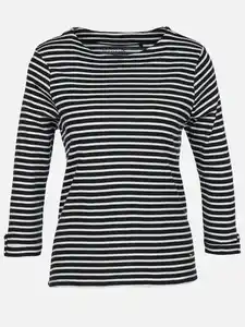 Damen Streifen Shirt Marine