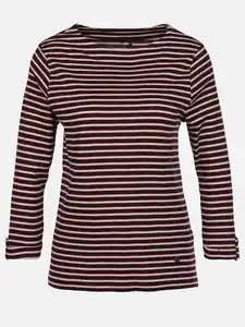 Damen Streifen Shirt Rot