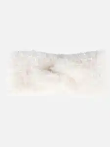 Damen Stirnband aus weichem Teddymaterial Weiß