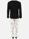 Bild 2 von Mädchen Pyjama mit Herzen Schwarz