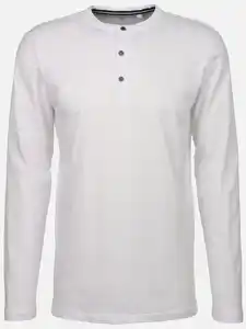 Herren Henleyshirt mit Knopfleiste Weiß