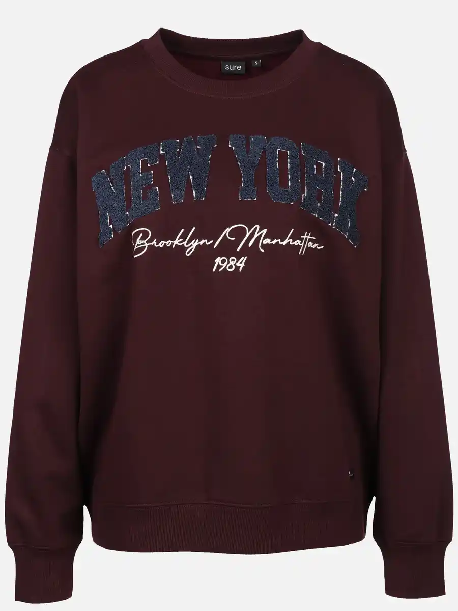 Bild 1 von Damen Sweatshirt mit Stickerei Motiv Rot