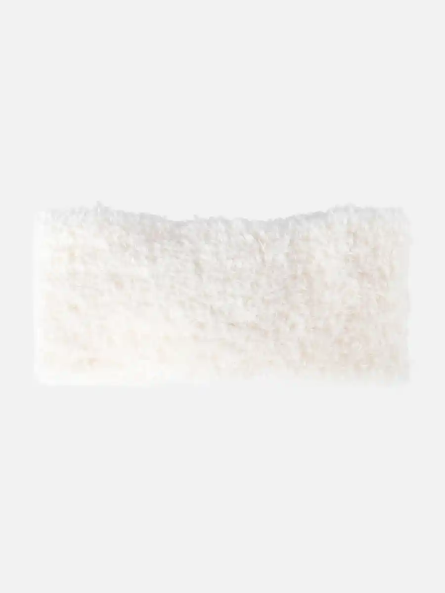 Bild 2 von Damen Stirnband aus weichem Teddymaterial Weiß