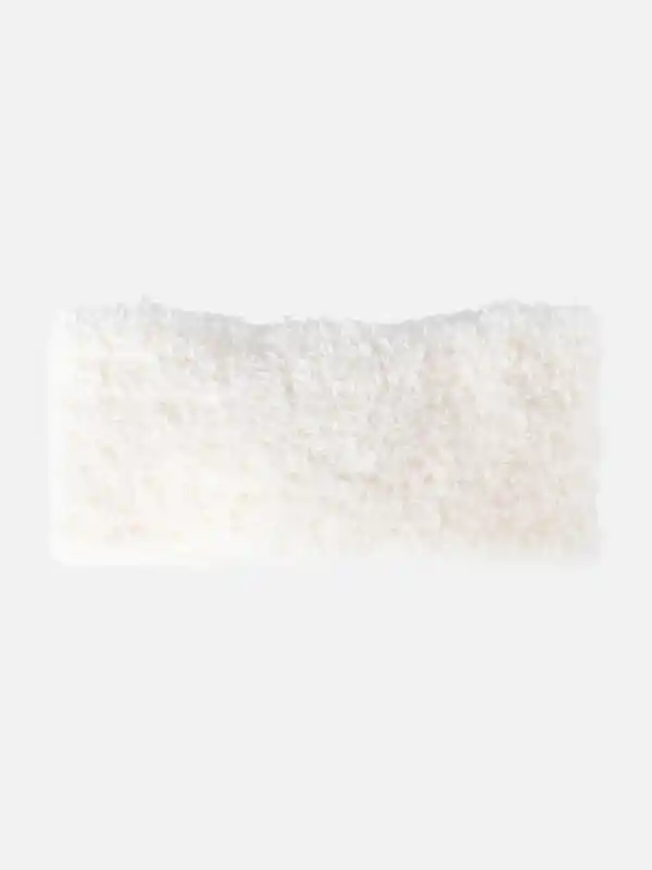 Bild 2 von Damen Stirnband aus weichem Teddymaterial Weiß