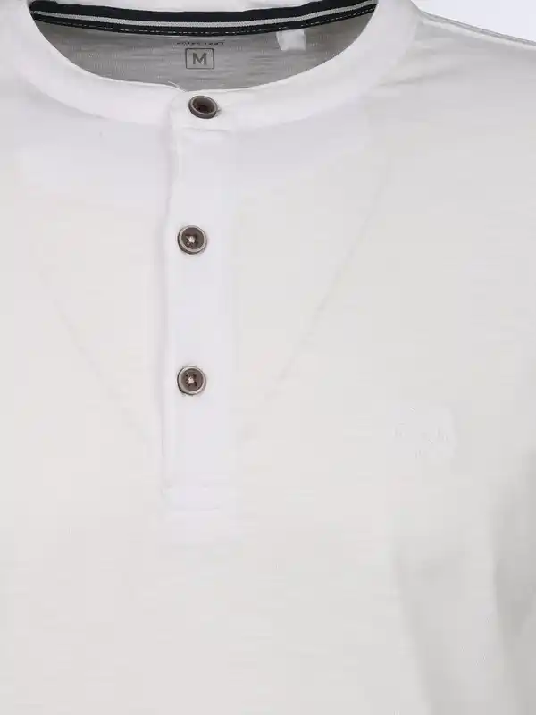 Bild 3 von Herren Henleyshirt mit Knopfleiste Weiß