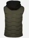 Bild 2 von Herren Steppweste 2in1 mit Kapuze Oliv
