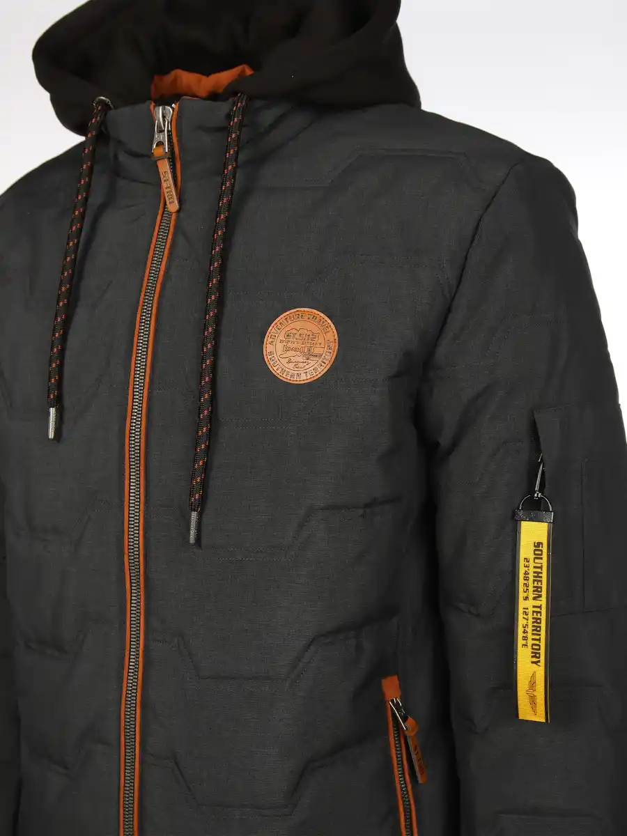 Bild 4 von Herren Steppjacke mit vielen Details Schwarz