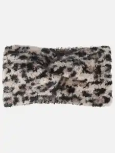 Damen Stirnband im Leo Look Beige