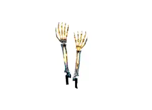 Halloween Gartenstecker-Skeletthände 44 warmweiße LEDs