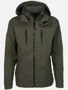 Herren Softshelljacke mit Kapuze Oliv