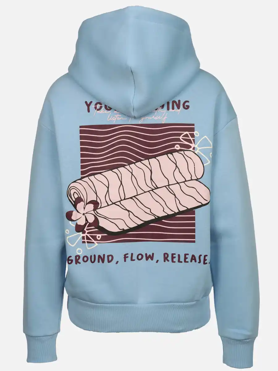 Bild 2 von Damen Hoodie mit Backprint Blau
