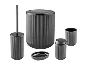 HATEX WC-Bürstengarnitur HTX74048 Kunststoff 5-tlg. Grau