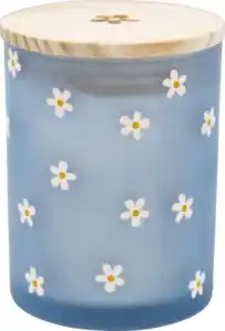 IDEENWELT Duftglas mit Siebdruck blau