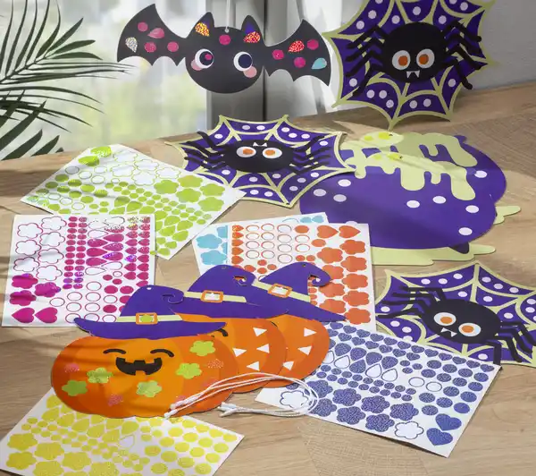 Bild 2 von IDEENWELT Glitzer-Mosaik-Figuren-Set Halloween