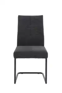 Stuhl Dagmar Breitcord anthrazit/Metallgestell schwarz