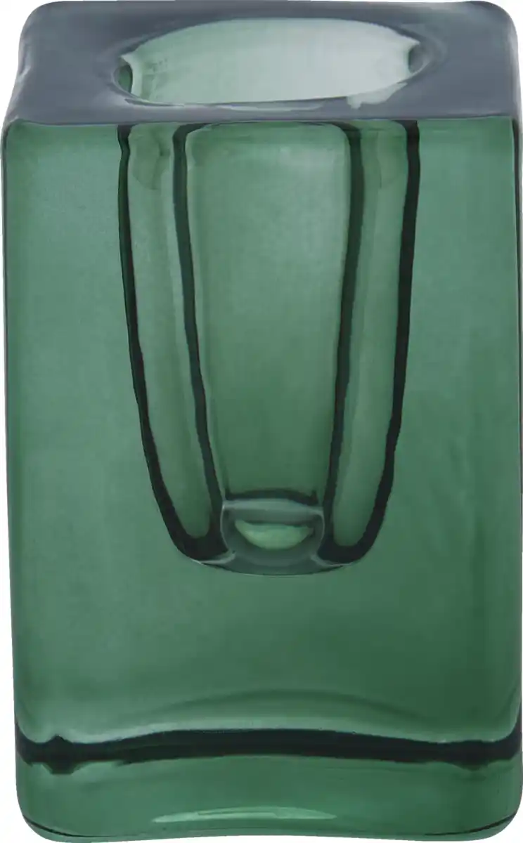 Bild 2 von IDEENWELT Glaskerzenhalter klein transparent/grün