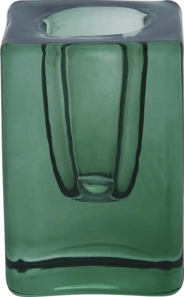 Bild 2 von IDEENWELT Glaskerzenhalter klein transparent/grün
