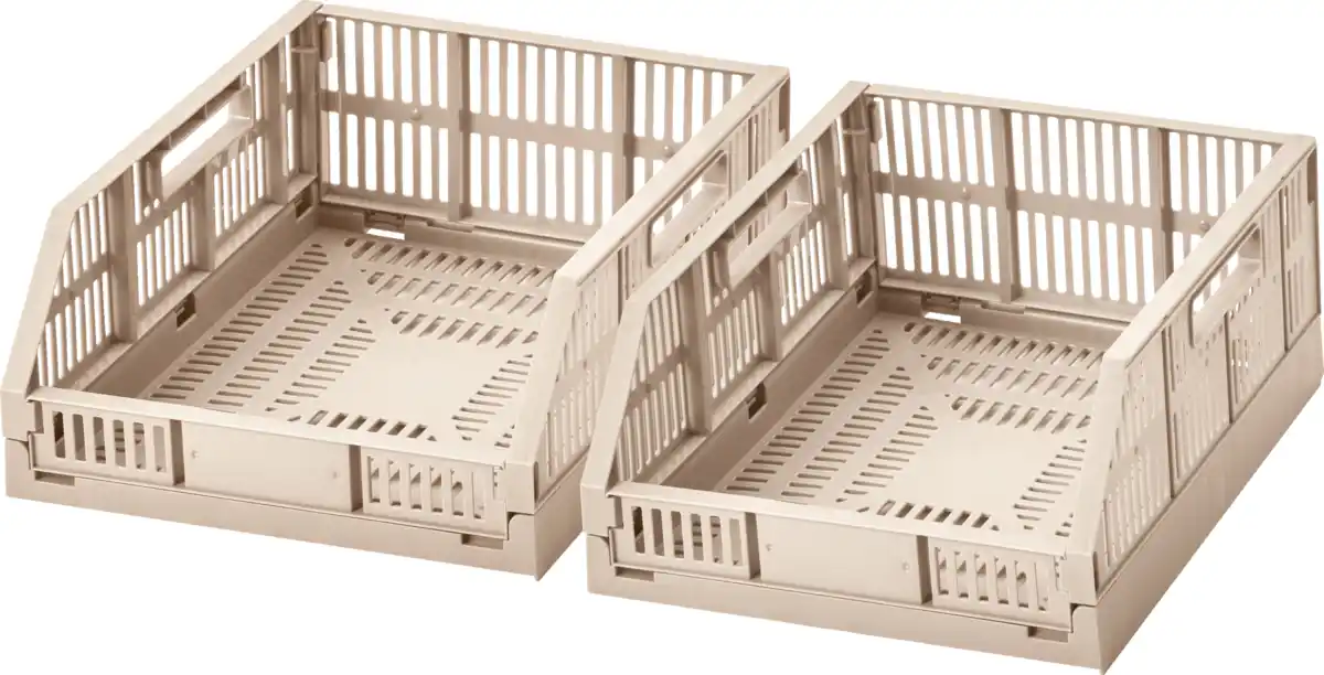 Bild 1 von IDEENWELT Faltbare Box beige 2er-Set