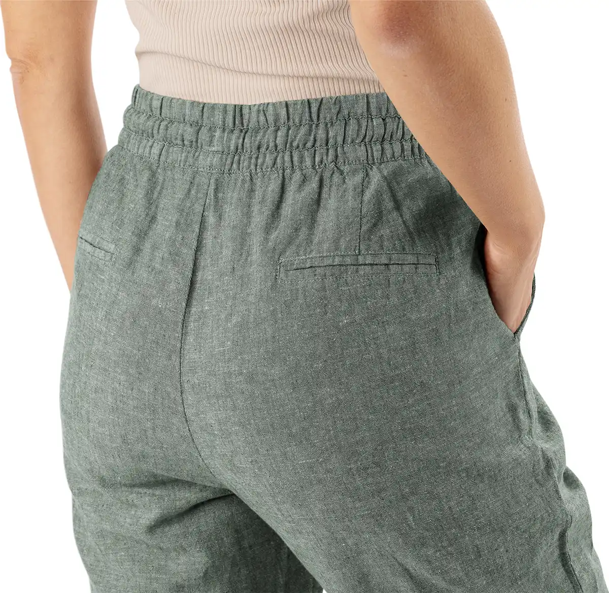Bild 3 von IDEENWELT Freizeithose dunkelgrün-melange Gr. S