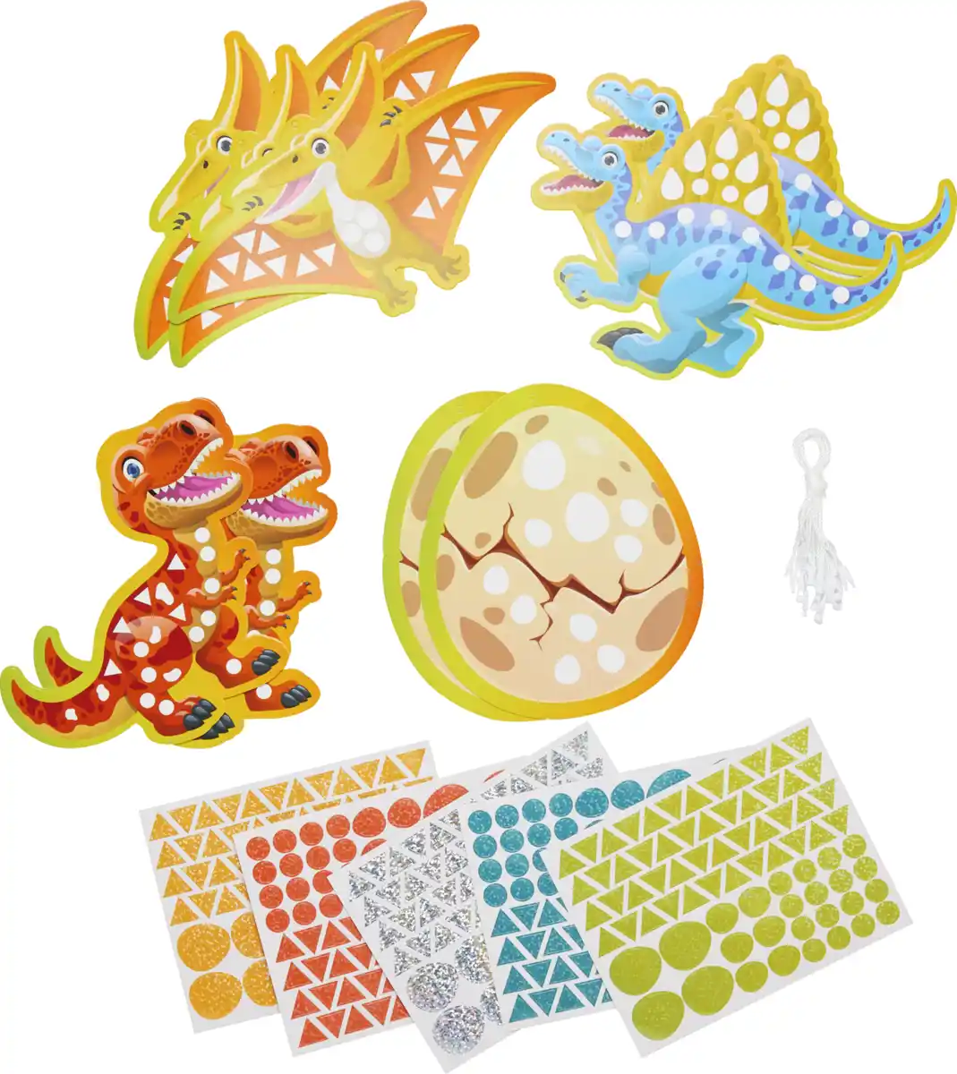 Bild 1 von IDEENWELT Glitzer-Mosaik-Figuren-Set Dino