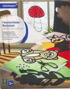 IDEENWELT Fensterbilder-Bastelset Herbsttiere