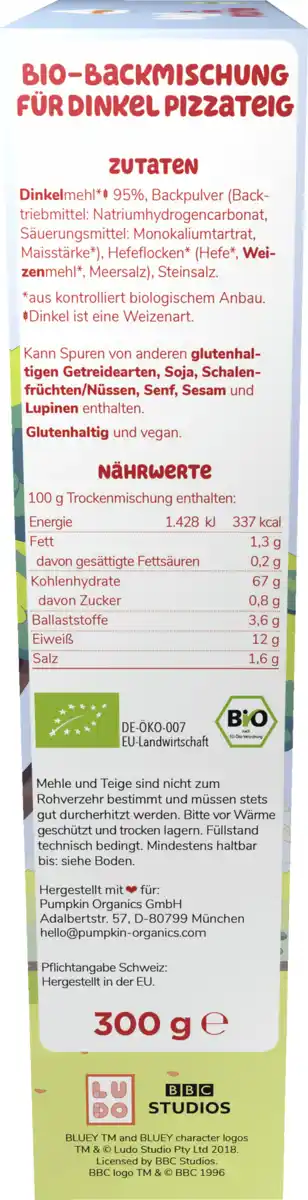 Bild 2 von Pumpkin Organics Bio Bluey Dinkel Pizzateig