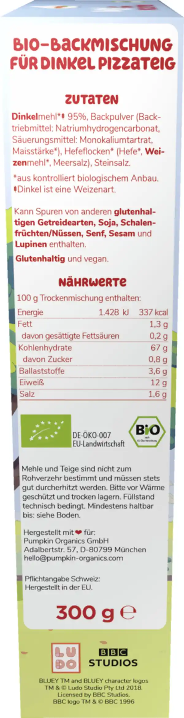 Bild 2 von Pumpkin Organics Bio Bluey Dinkel Pizzateig