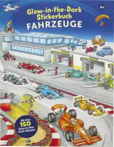 Ullmann Medien Glow-in-the-Dark Stickerbuch Fahrzeuge