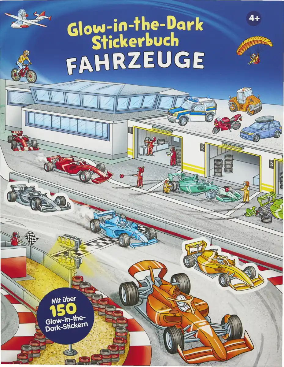 Bild 1 von Ullmann Medien Glow-in-the-Dark Stickerbuch Fahrzeuge