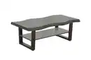 Bild 1 von Coutchtisch Gabriel  110x60x42 cm Metall/Baumkantenoptik schwarz/grau