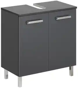 Waschbeckenunterschrank 60 cm - Anthrazit - QUICKSET 311