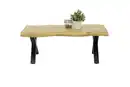Bild 1 von Couchtisch Lewis 110x60 cm - Wildeiche Nachbildung -  X-Gestell Metall braun/schwarz