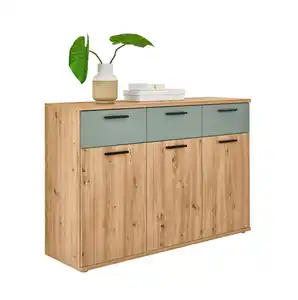 Schlafzimmer Kommode Savina 135 x 91 cm braun/ grün