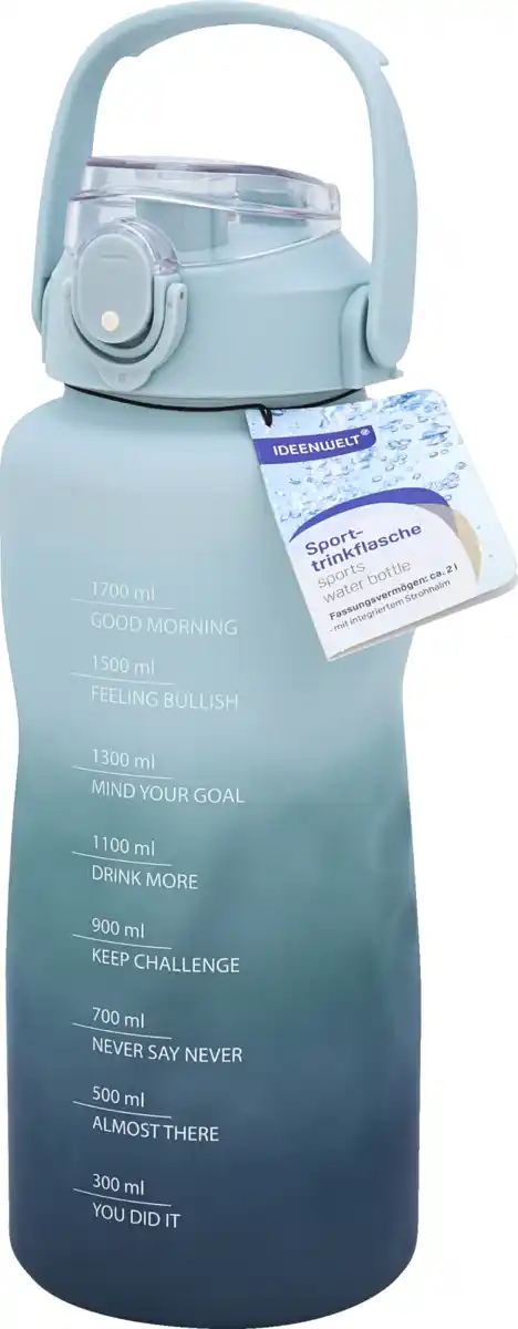 Bild 1 von IDEENWELT Sporttrinkflasche Petrol-blau 2L