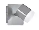 Bild 1 von LED Wandleuchte mit Spot Roubaix nickelfarbig 10x10cm 11,5cm Metall Acryl verstellbar Strahler