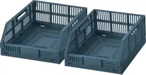 IDEENWELT Faltbare Box petrol 2er-Set