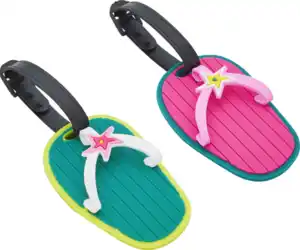 IDEENWELT 2er Set Kofferanhänger Flip Flops
