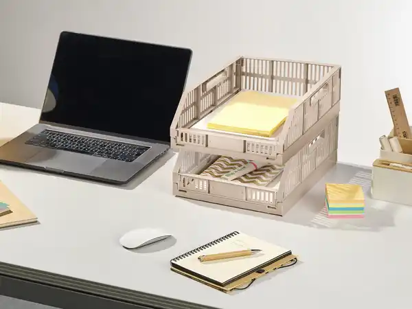 Bild 2 von IDEENWELT Faltbare Box beige 2er-Set