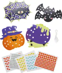 IDEENWELT Glitzer-Mosaik-Figuren-Set Halloween