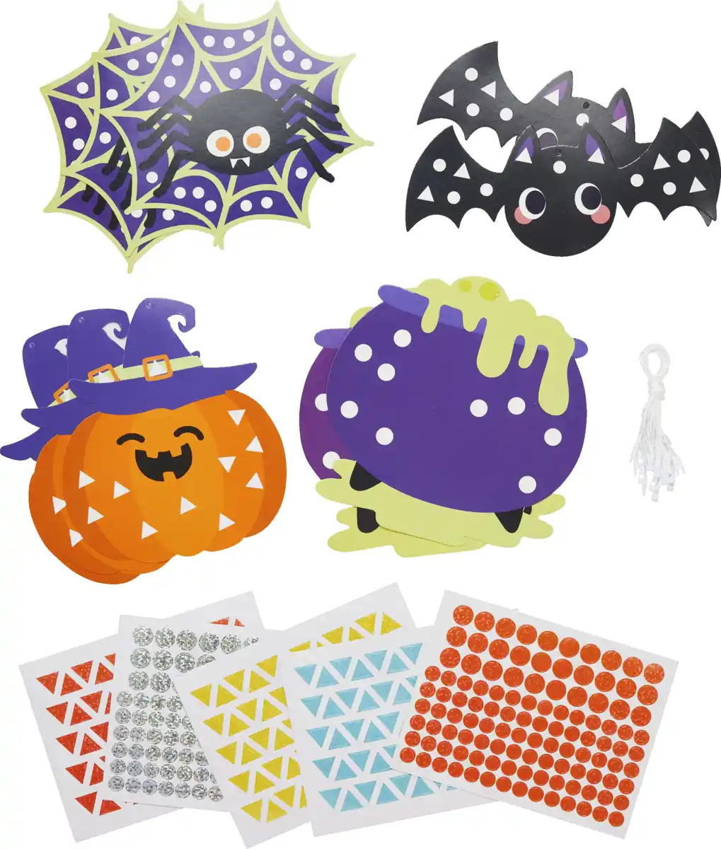 Bild 1 von IDEENWELT Glitzer-Mosaik-Figuren-Set Halloween